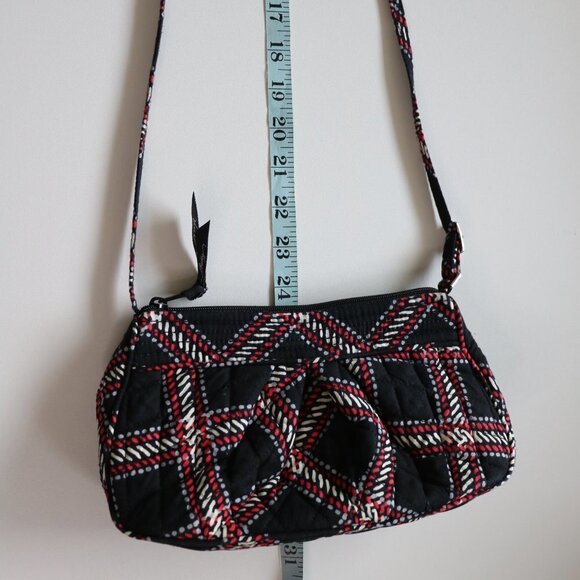Vera Bradley Minsk Plaid Quilt Adjustable Strap Top Zip Lined Red Crossbody Bag - Picture 13 of 13